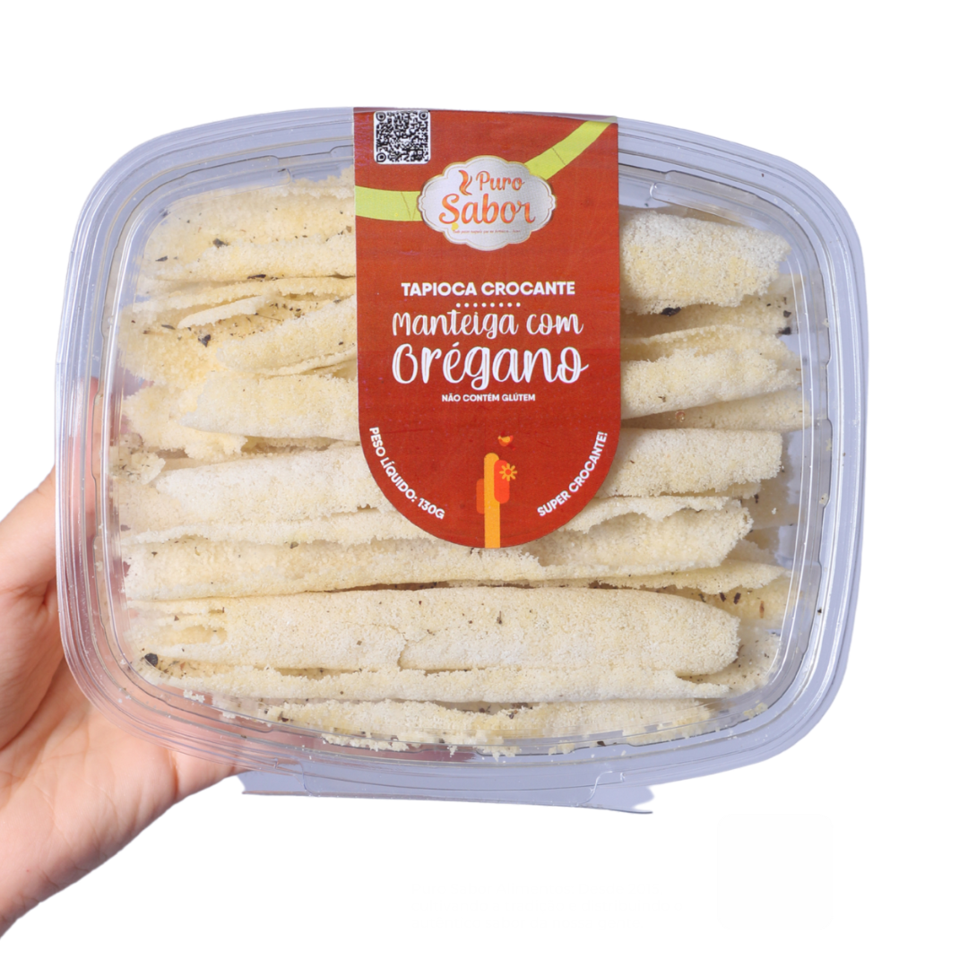 BEIJU DE TAPIOCA CROCANTE MANTEIGA COM ORÉGANO